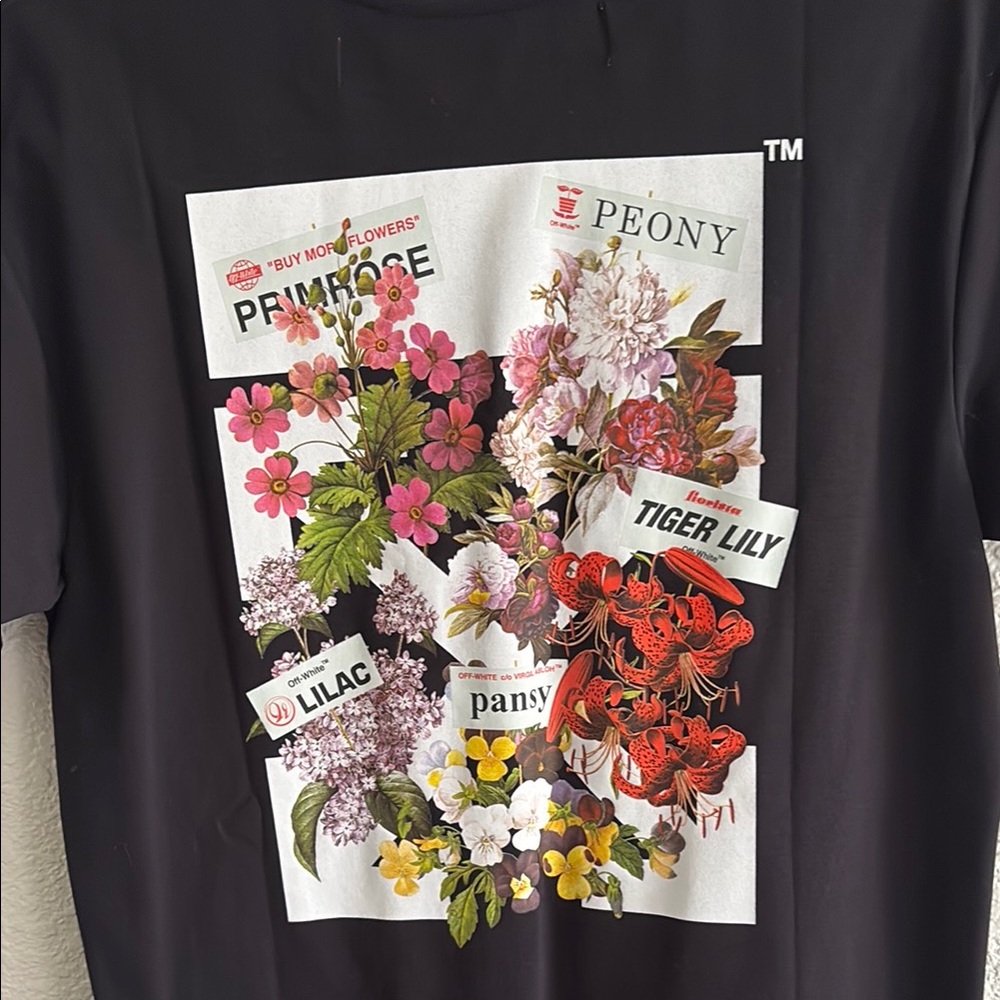 Floral Graphic Black T-Shirt